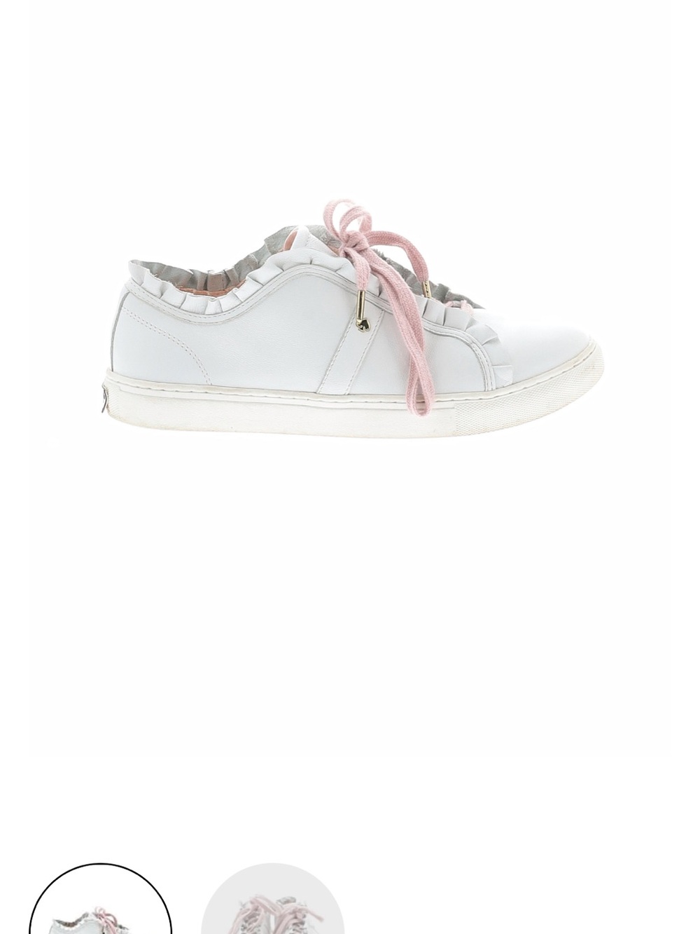 kate spade White Sneaker with Pink Laces
